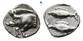 Mysia. Kyzikos circa 460-440 BC. Tetartemorion AR