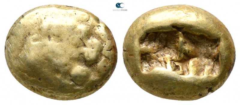 Kings of Lydia. Sardeis. Alyattes II circa 610-560 BC. 
Hekte - 1/6 Stater EL
...