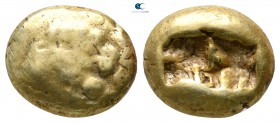 Kings of Lydia. Sardeis. Alyattes II circa 610-560 BC. Hekte - 1/6 Stater EL