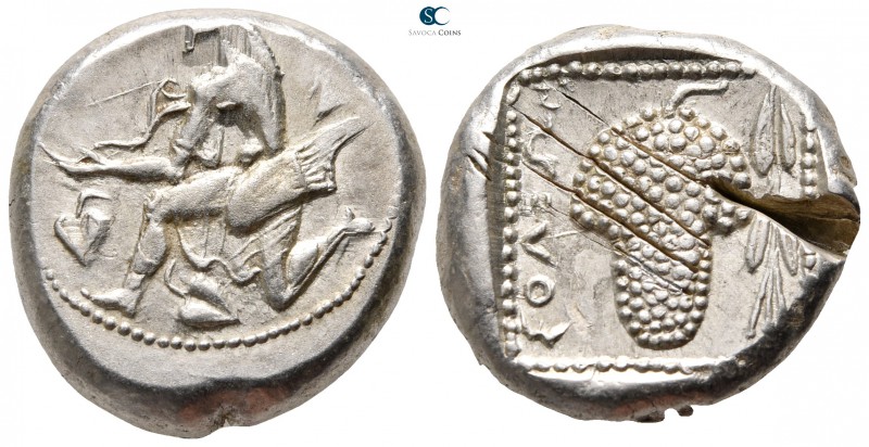 Cilicia. Soloi 425-400 BC. 
Stater AR

20 mm., 10,89 g.

Amazon, wearing bo...