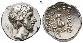 Kings of Cappadocia. Mint A (Eusebeia under Mt.Argaios). Ariobarzanes III Eusebes Philoromaios 52-42 BC. Dated RY 11=42/1 BC. Drachm AR