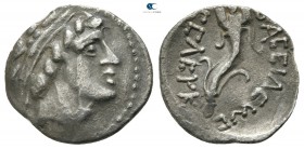 Seleukid Kingdom. Demetrios I Soter 162-150 BC. Contemporary imitation struck in Cappadocia (Galatians?). Drachm AR