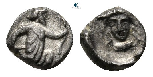 Achaemenid Empire. Uncertain mint. Uncertain Satrap 500-400 BC. 
Tetartemorion ...