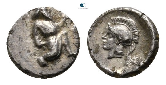 Achaemenid Empire. Uncertain mint in Cilicia circa 400 BC. 
Tetartemorion AR
...