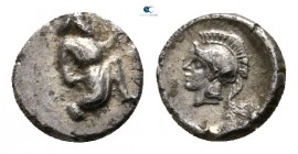 Achaemenid Empire. Uncertain mint in Cilicia circa 400 BC. Tetartemorion AR