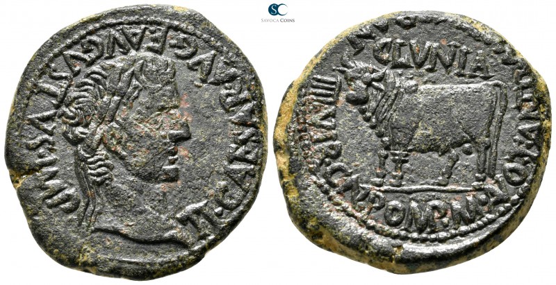 Hispania. Clunia. Tiberius AD 14-37. Cnaeus Pompeius, M. Avus, T. Antonius and M...