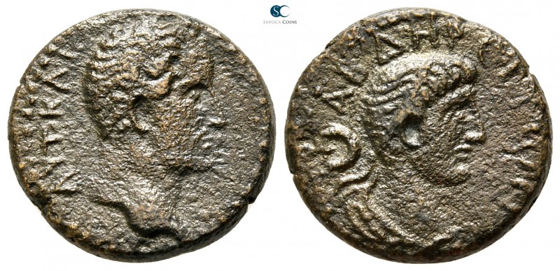 Thrace. Abdera. Antoninus Pius AD 138-161. 
Bronze Æ

18 mm., 5,26 g.

ΑΥΤ ...