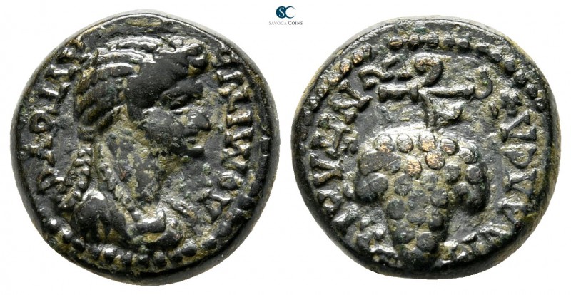 Lydia. Philadelphia. Domitia AD 82-96. ΛΑΓΕΤΑΣ (Lagetas), magistrate
Bronze Æ
...