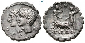 C. Sulpicius C.f. Galba 106 BC. Rome. Serratus AR