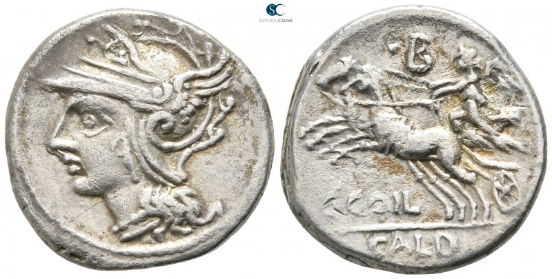 C. Coelius Caldus 104 BC. Rome
Denarius AR

18 mm., 3,76 g.

Helmeted head ...