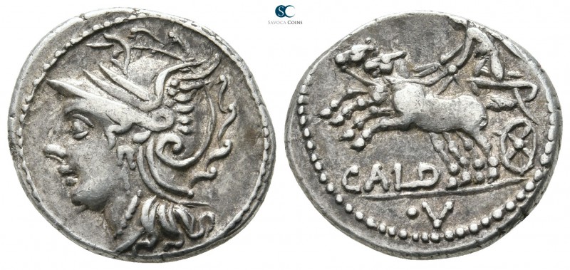 C. Coelius Caldus 104 BC. Rome
Denarius AR

20 mm., 3,91 g.

Helmeted head ...