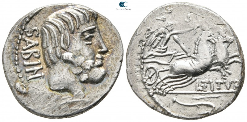 L. Titurius L.f. Sabinus 89 BC. Rome
Denarius AR

18 mm., 3,88 g.

SABIN, h...