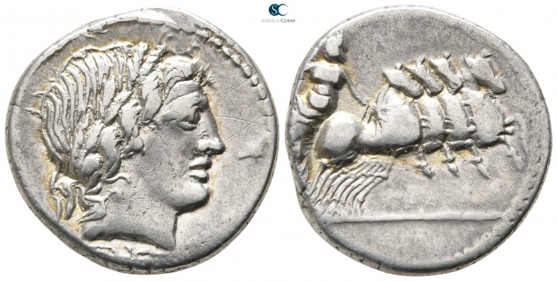 Anonymous circa 86 BC. Rome
Denarius AR

17 mm., 4,01 g.

Laureate head of ...