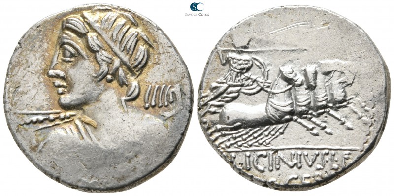 C. Licinius L. F. Macer 84 BC. Rome
Denarius AR

18 mm., 3,80 g.

Diademed ...