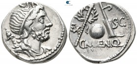 Cn. Cornelius Lentulus 76-75 BC. Uncertain mint in Spain. Denarius AR