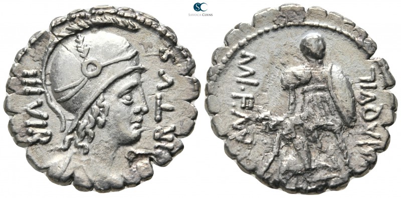 Mn. Aquillius Mn. f. Mn. n. 71 BC. Rome
Serratus AR

18 mm., 3,77 g.

Helme...
