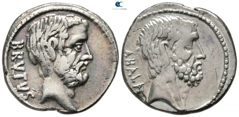 Q. Servilius Caepio (M. Junius) Brutus 54 BC. Rome
Denarius AR

18 mm., 3,23 ...