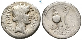 C. Cassius Longinus 42 BC. Mint moving with Brutus and Cassius. Denarius AR