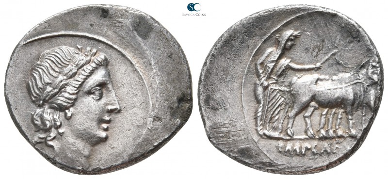 The Triumvirs. Octavian 30-29 BC. Rome
Denarius AR

20 mm., 3,32 g.

Laurea...