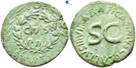 Augustus 27 BC-AD 14. C. Asinius Gallus, moneyer. Rome. Sestertius Æ