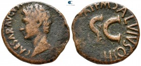 Augustus 27 BC-AD 14. M. Salvius Otho, moneyer. Struck 7 BC. Rome. As Æ