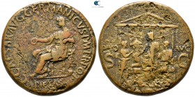 Gaius (Caligula) AD 37-41. Struck AD 37-38. Rome. Sestertius Æ