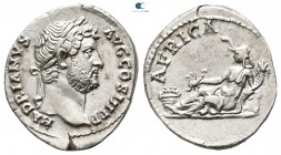 Hadrian AD 117-138. "Travel series" issue. Struck circa AD 134-138. Rome. Denarius AR