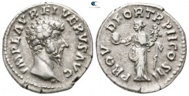 Lucius Verus AD 161-169. Struck AD 161-162. Rome. Denarius AR