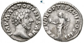 Marcus Aurelius AD 161-180. Struck AD 163. Rome. Denarius AR