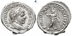 Caracalla AD 198-217. Struck AD 216. Rome. Denarius AR