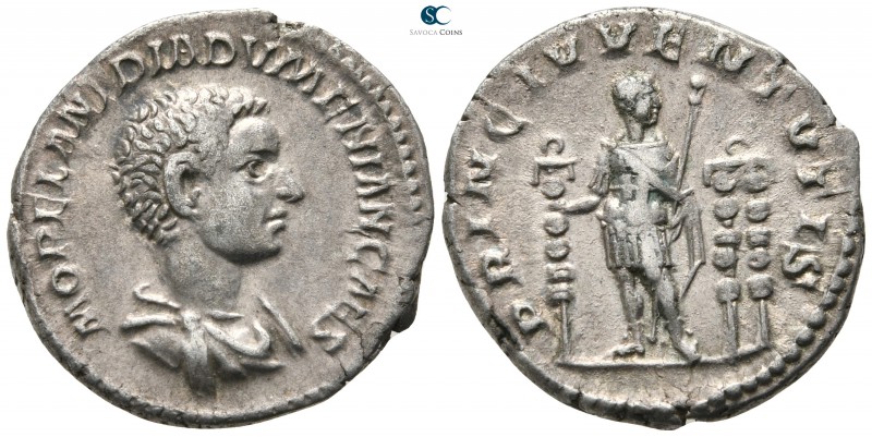 Diadumenian, as Caesar AD 217-218. Rome
Denarius AR

19 mm., 2,71 g.

M OPE...