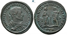 Diocletian AD 284-305. As Senior Augustus, post-abdication issue. Treveri. Follis Æ