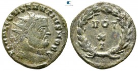Constantius I as Caesar AD 293-305. Ticinum. Radiatus Æ