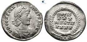 Constantius II AD 337-361. Struck AD 355-361. Constantinople. 2nd officina. Siliqua AR
