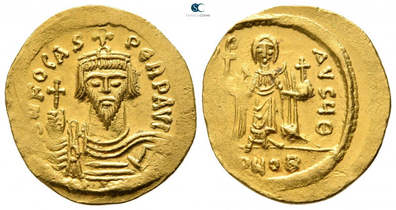 Phocas AD 602-610. Struck AD 607-610. Constantinople. 9th officina
Solidus AV
...