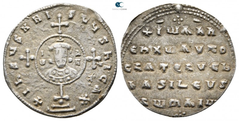 John I Tzimisces AD 969-976. Constantinople
Miliaresion AR

20 mm., 1,39 g.
...