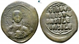 Attributed to Basil II and Constantine VIII AD 976-1028. Struck circa AD 1020-1028. Constantinople. Anonymous follis Æ. Class A3