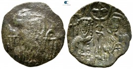 Michael VIII Palaeologus AD 1261-1282. Thessalonica. Trachy Æ. Class V