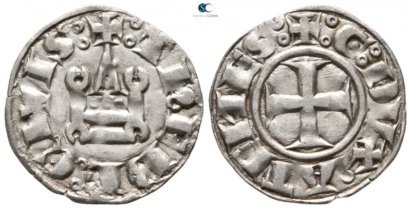 Gui II de La Roche AD 1287-1308. Duchy of Athens. Thebes
Denar AR

18 mm., 0,...