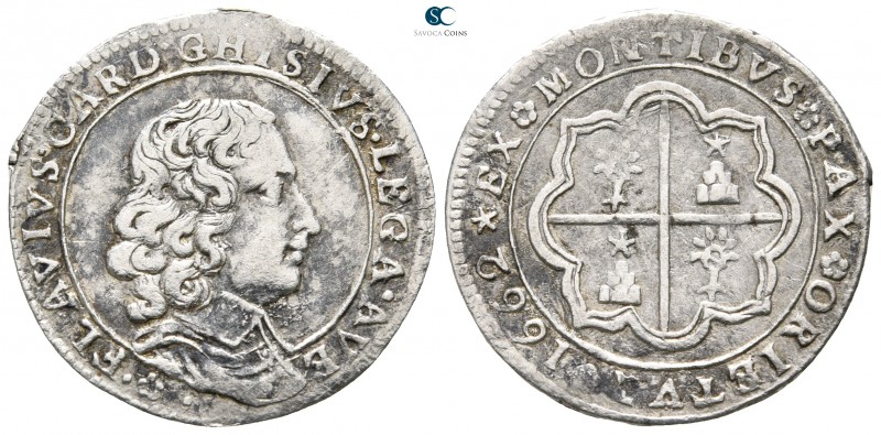 Italy. Papal states. Avignon. Alexander VII AD 1655-1667.
Luigino 1662 AR

21...