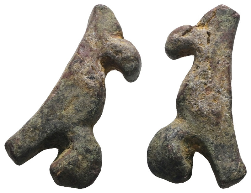 Weight 8,43 gr - Diameter 26 mm. Ancient Rome Bronze Figurine of a Goose - the s...