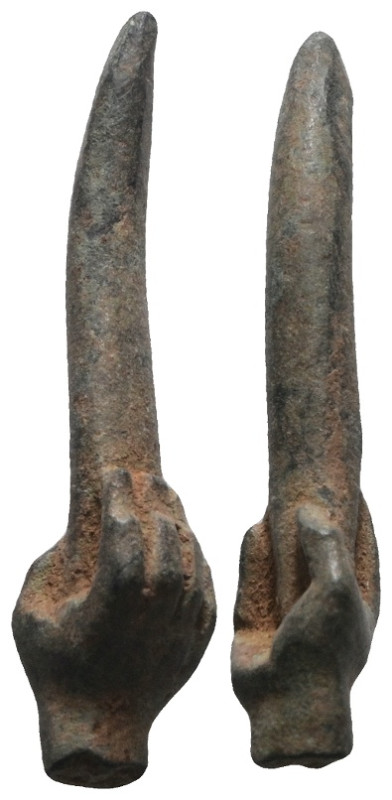 Weight 6,69 gr - Diameter 39 mm. Bronze Greek , is holding a staff with his righ...