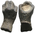 Weight 21,44 gr - Diameter 34 mm. Greek Bronze Right hand. The palms stand Round. Century ?