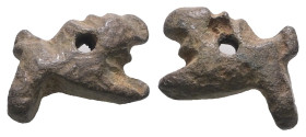 Weight 3,36 gr - Diameter 17 mm. Ancient Bronze Figure. (Pendant )