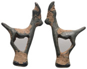Weight 5,54 gr - Diameter 32 mm. Ancient Bronze Age, Luristan Bronze Ibex figurine