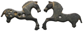 Weight 6,35 gr - Diameter 31 mm. medieval bronze horse figurine