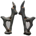 Weight 5,15 gr - Diameter 34 mm. Ancient Bronze Age, Luristan Bronze Ibex figurine