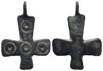 Weight 2,47 gr - Diameter 29 mm. BYZANTINE EMPIRE.Cross.(8th-10th century).Ae. Sold as seen.