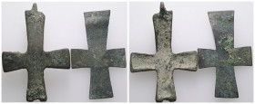 2 pieces, sold as seen. BYZANTINE EMPIRE.Cross.(8th-10th century).Ae. Sold as seen.