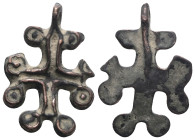 Weight 3,49 gr - Diameter 28 mm. BYZANTINE EMPIRE.Cross.(8th-10th century).Ae. Sold as seen.